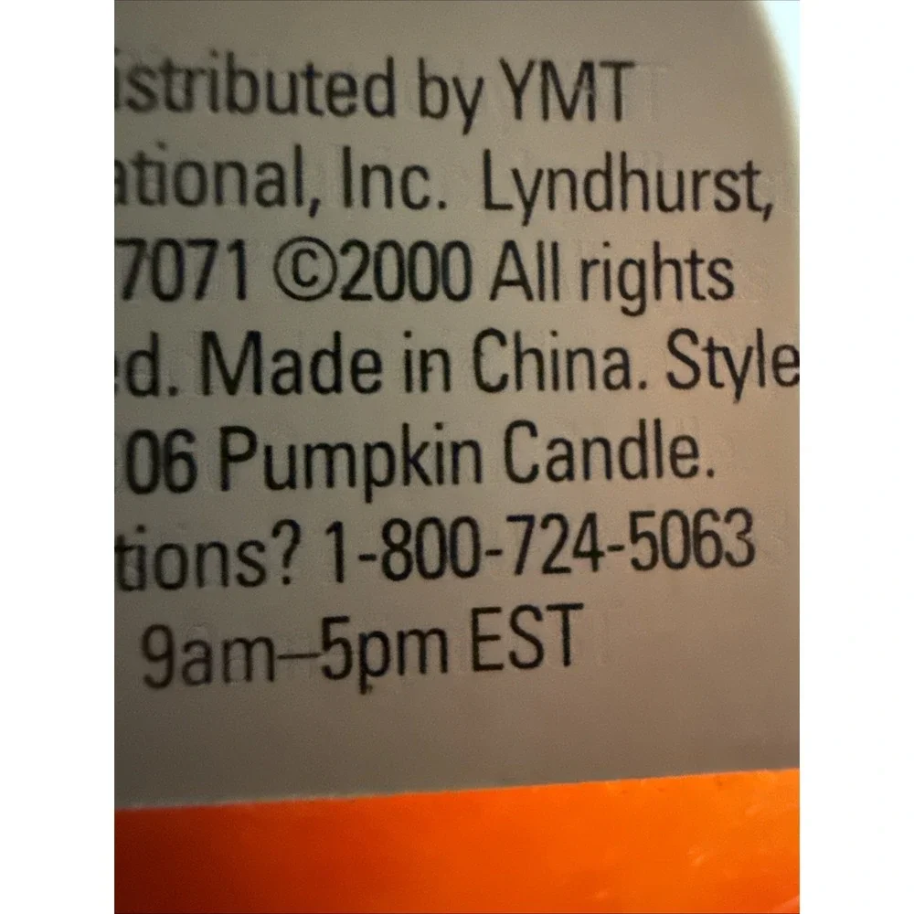 New old stock Halloween Pumpkin Candles Jack O Lantern Set Of Two